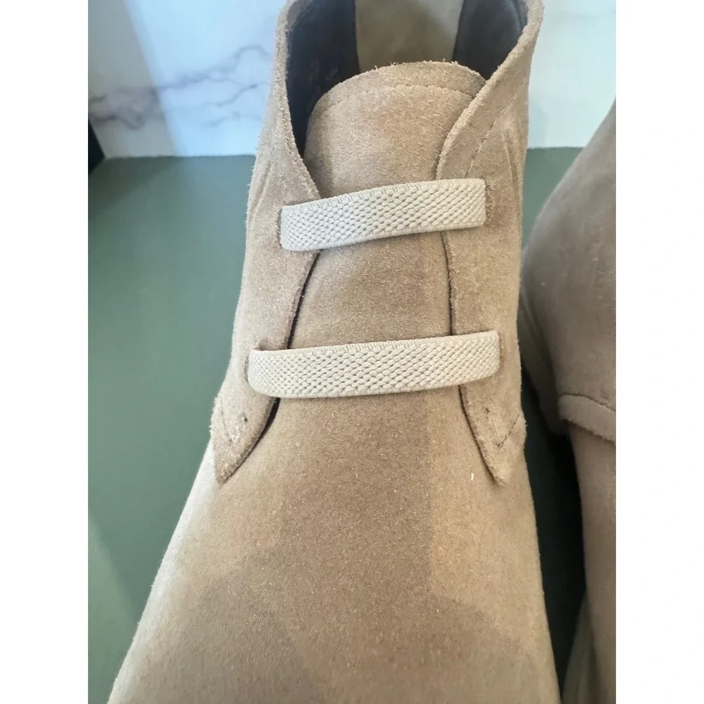 Cole Haan Mens Tan Suede Chukka Desert Boots Size 10.5 C Beige Lace Up Shoes